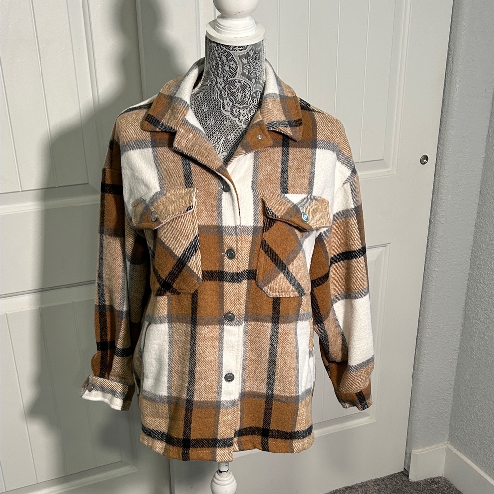 Indefeir Boho Plaid Western Shacket XS
